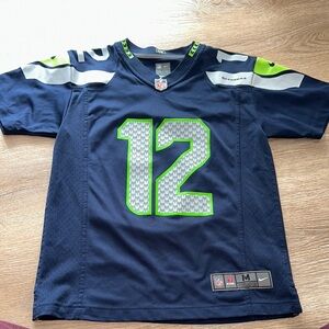 Kids Seahawks Navy Blue NFL Team Jersey